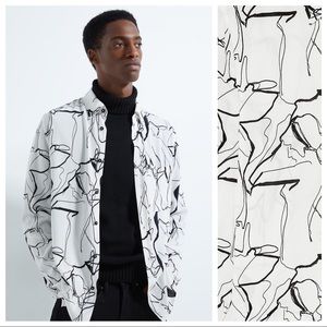 NWT. Zara Man Abstract Print Shirt. Size XL.